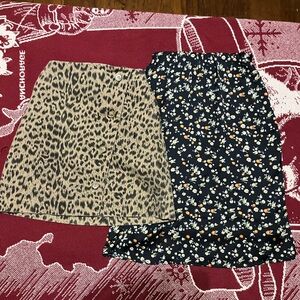 Kidpik skirts floral and leopard print